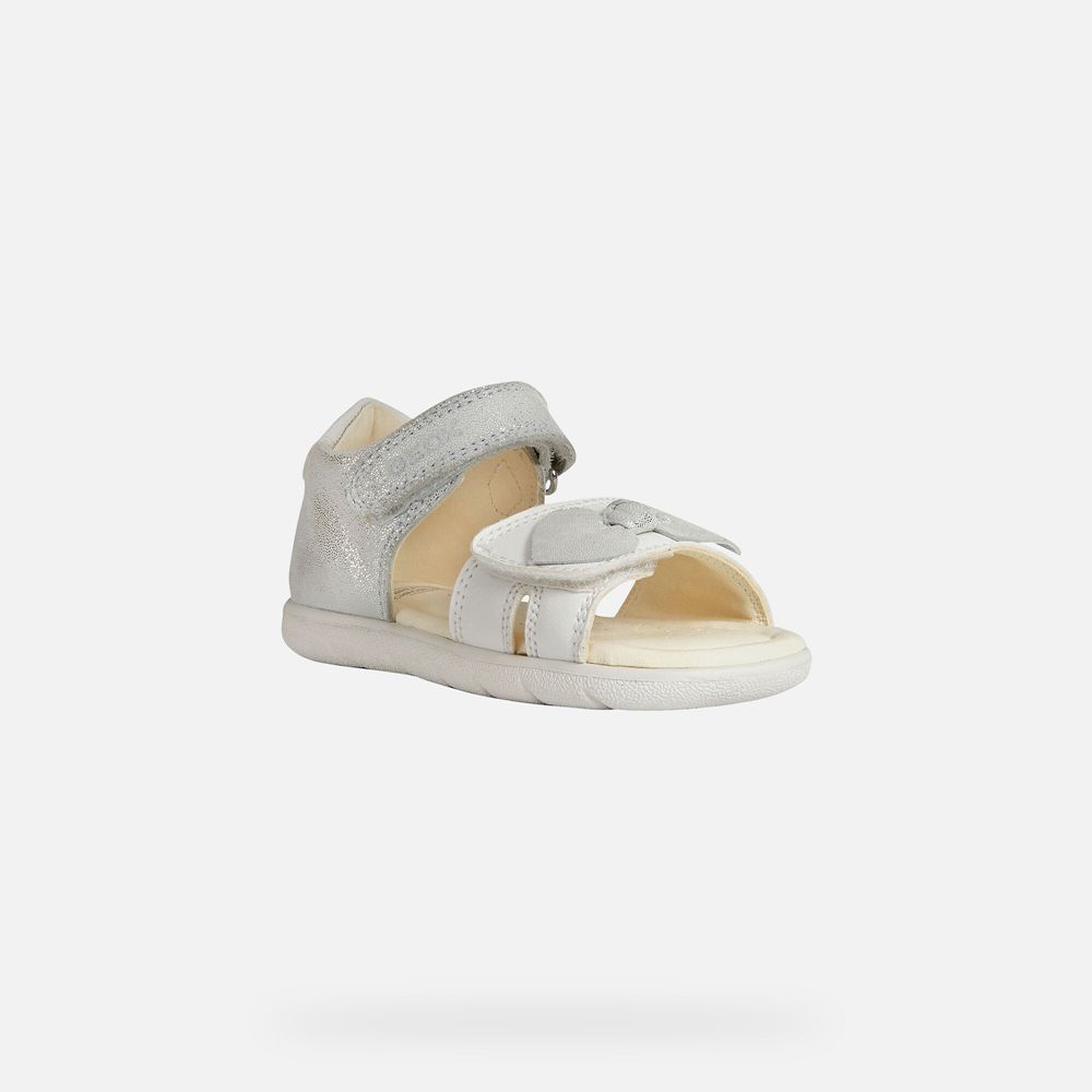 Geox Sandals White Alul Girl - Geox Baby Shoes - QFYDZO693